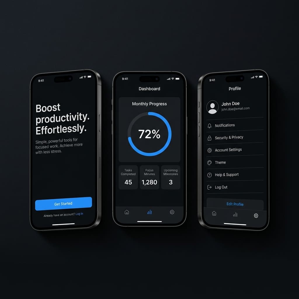 Mobile app interfaces